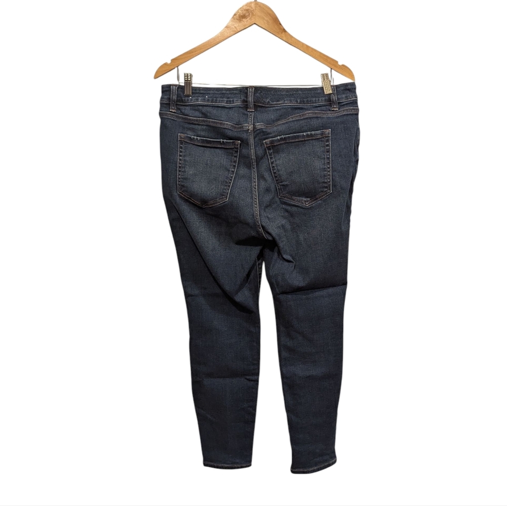 Lane Bryant Signature Fit Mid Rise Skinny Jeans Dark Blue Size 12 - Picture 2 of 7